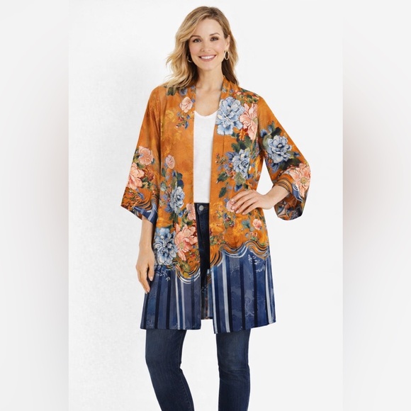 Chico's Other - Chico's Drama Printed Kimono